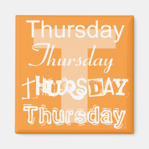 Día laboral de jueves del imán de la semana