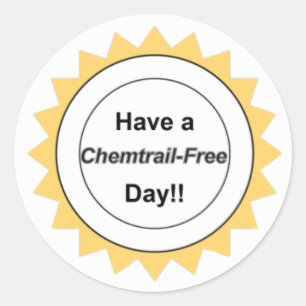 Día libre de Chemtrail - pegatinas