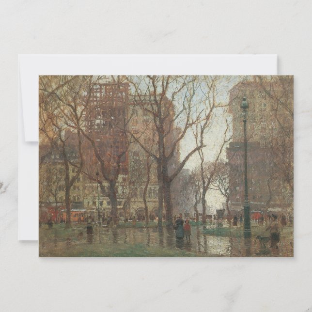 Día Lluvioso, Madison Square, Nueva York, Paul Cor (Anverso)