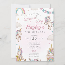 Día mágico de la invitación a la fiesta de cumplea