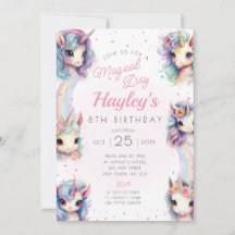 Día mágico de la invitación a la fiesta de cumplea