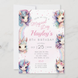 Día mágico de la invitación a la fiesta de cumplea