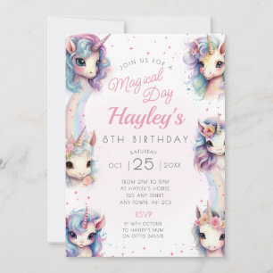 Día mágico de la invitación a la fiesta de cumplea