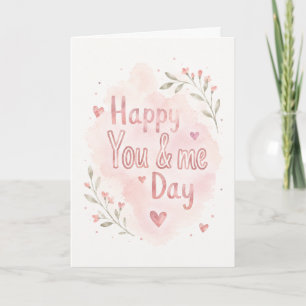 Día moderno de romance feliz de usted y yo Tarjeta