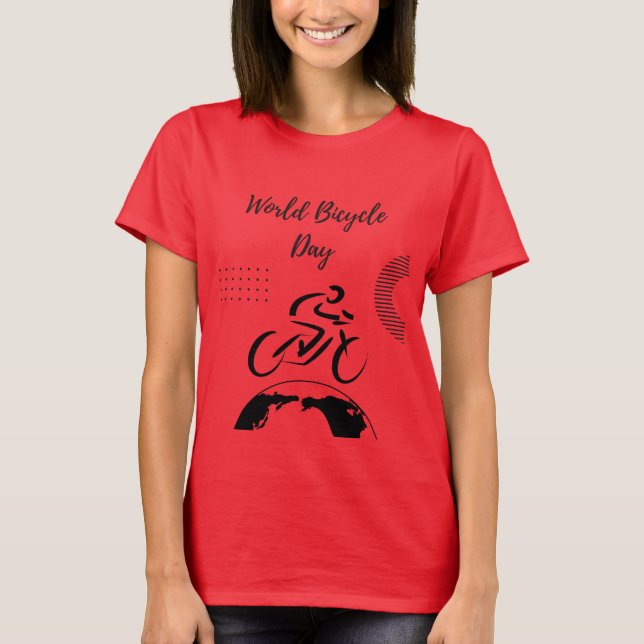 Día Mundial de la Bicicleta - Camiseta Entusiasta  (Anverso)