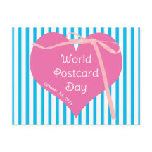 Día Mundial de la Tarjeta Postal 2026 Corazón Rosa