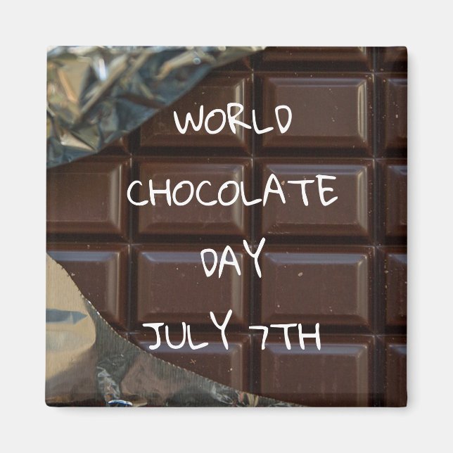 Día Mundial del Chocolate 7 de julio imán (Frente)