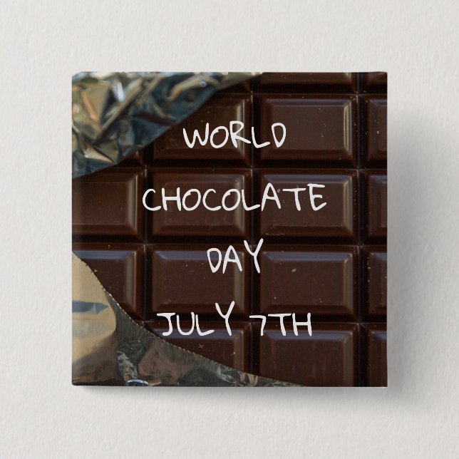 Día Mundial del Chocolate botón 7 de julio (Anverso)