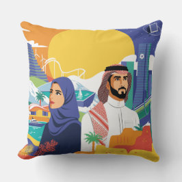 Día Nacional 92 del Cojín decorativo de Arabia Sau