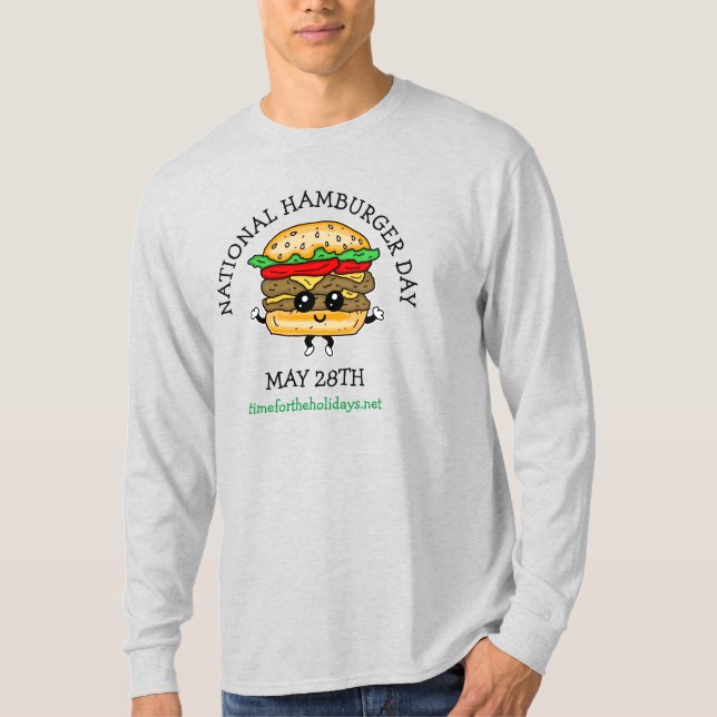 Día Nacional de Hamburguesa 28 de mayo Camiseta (Anverso)
