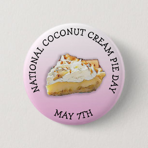 Día Nacional de la Tarta de Crema 7 de Mayo Botón 