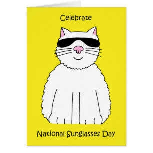 Día Nacional de las Gafas de Sol 27 de Junio Gato 