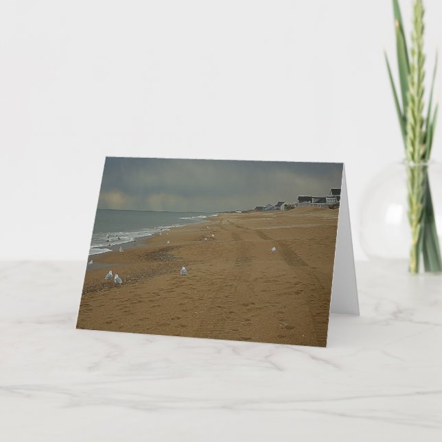 Día OBX en la tarjeta de felicitación Beach 5 x 7 (Anverso)