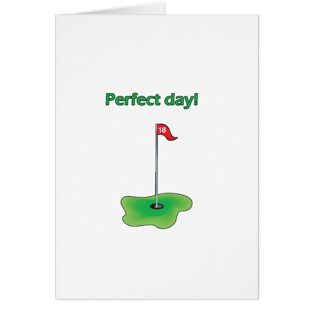 ¡Día perfecto! Diseño del golf (Frente)