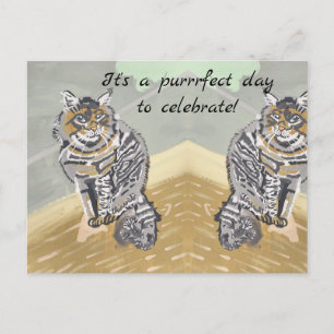 Día perfecto para celebrar la postal del gato de T