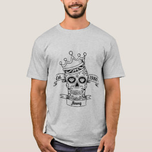 Día personalizado de la camiseta de algodón con cr