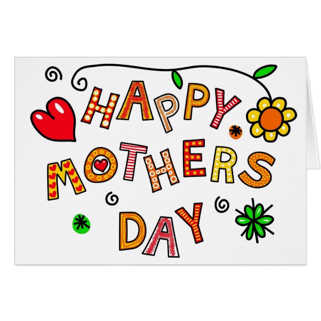 Día simple y divertido para las madres (Anverso (Horizontal))