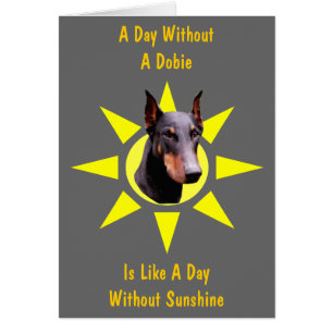 Día sin tarjeta Dobie Cute Doberman