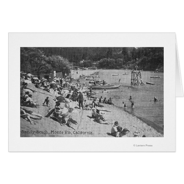 Día típico en la playa de arena Monte Rio, CA (Anverso (Horizontal))