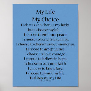 Diabetes Poema Inspirador Imprime a Posters
