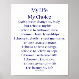 Diabetes Poema Inspirador Imprime a Posters