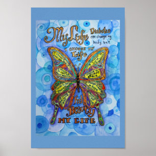 Diabetes: Posters de arte pintando mariposa arcoir
