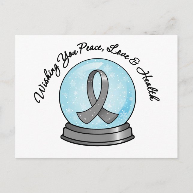 Diabetes Ribbon Feliz Navidad Snglobe (Anverso)