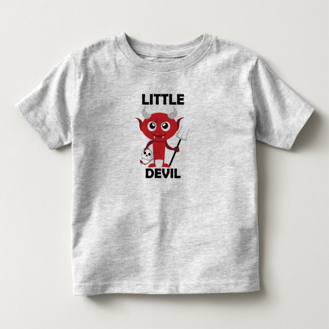 Diablillo - Camiseta de jersey fino para niños peq (Anverso)