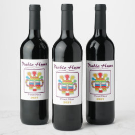 Diablo Huma, Gold Vintage, Conjunto de 6 Etiquetas