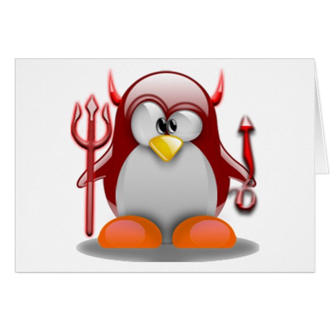Diablo Tux (Linux Tux) (Anverso (Horizontal))