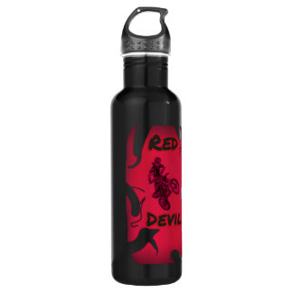 Diablos rojos de la botella de agua