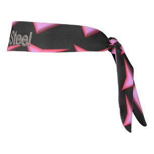 Diadema de acero rosa con placa de verificación ne