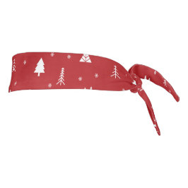 Diadema de lazo de árboles de Navidad y copos de n