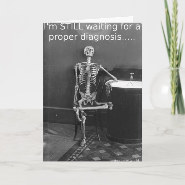 DIAGNOSIS de la tarjeta de felicitaciones MENIERE (Anverso)