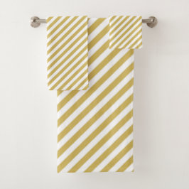 Diagonal golden yellow and white stripes pattern