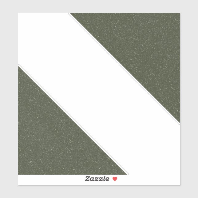 Diagonal Moss Green Vinyl Pegatina (Hoja)