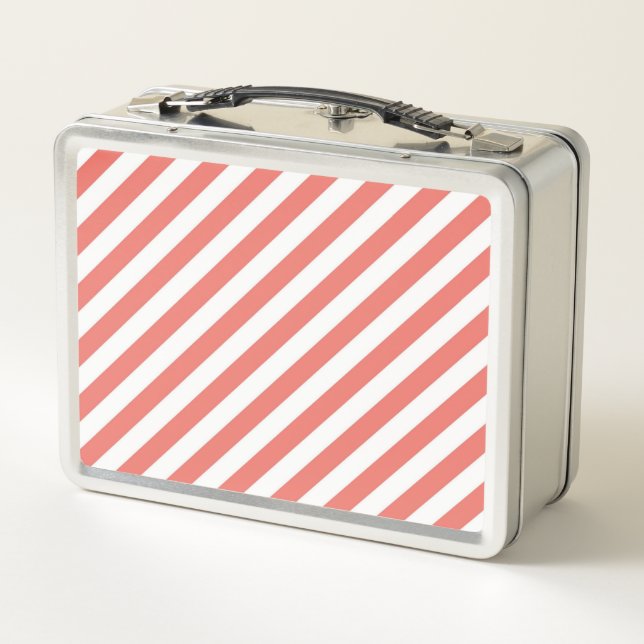 Diagonal pattern of pink and white stripes (Reverso)