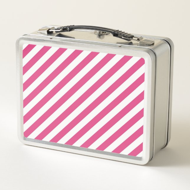 Diagonal pink and white stripes pattern (Reverso)