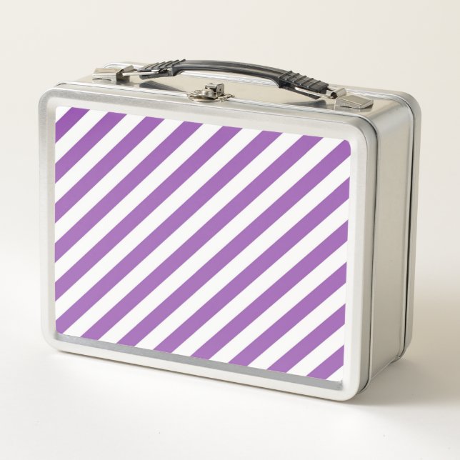 Diagonal purple and white stripes pattern (Anverso)