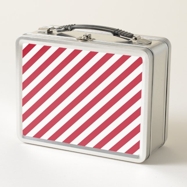 Diagonal red and white stripes pattern (Anverso)
