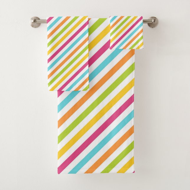 Diagonal stripes in vibrant colors (In situ)