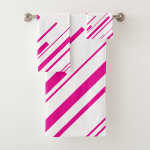 Diagonales en magenta y blanco
