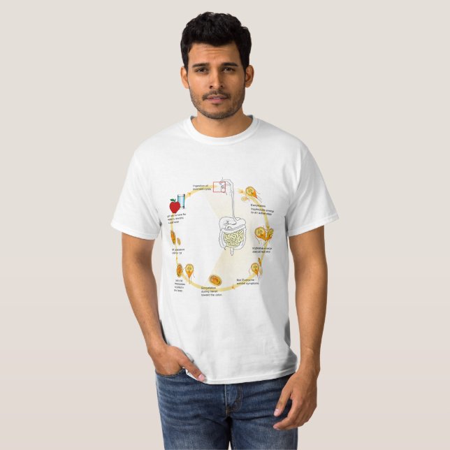 Diagrama de camiseta Parasito del ciclo de vida de (Anverso completo)