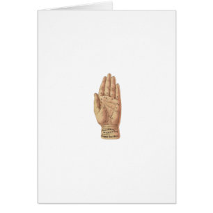 Diagrama de la lectura de la palma del vintage