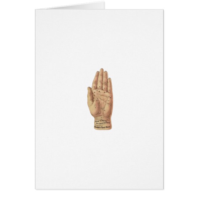 Diagrama de lectura de palma vintage (Frente)