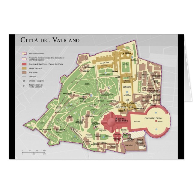 Diagrama de Mappa della Città del Vaticano (Anverso (Horizontal))
