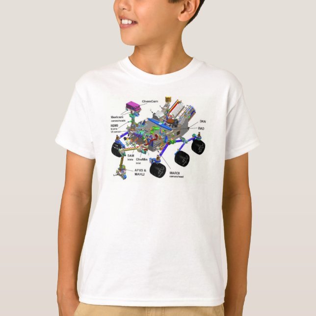 Diagrama de Partes del Rover de Marte, Camiseta de (Anverso)