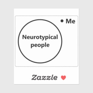 Diagrama de Venn no típico Pegatina de vinilo de c