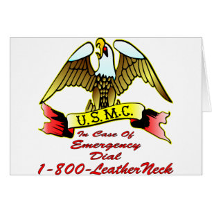 Dial 1-800-LeatherNeck del USMC en caso de