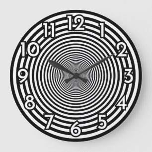 dial de reloj círculos concéntricos negros